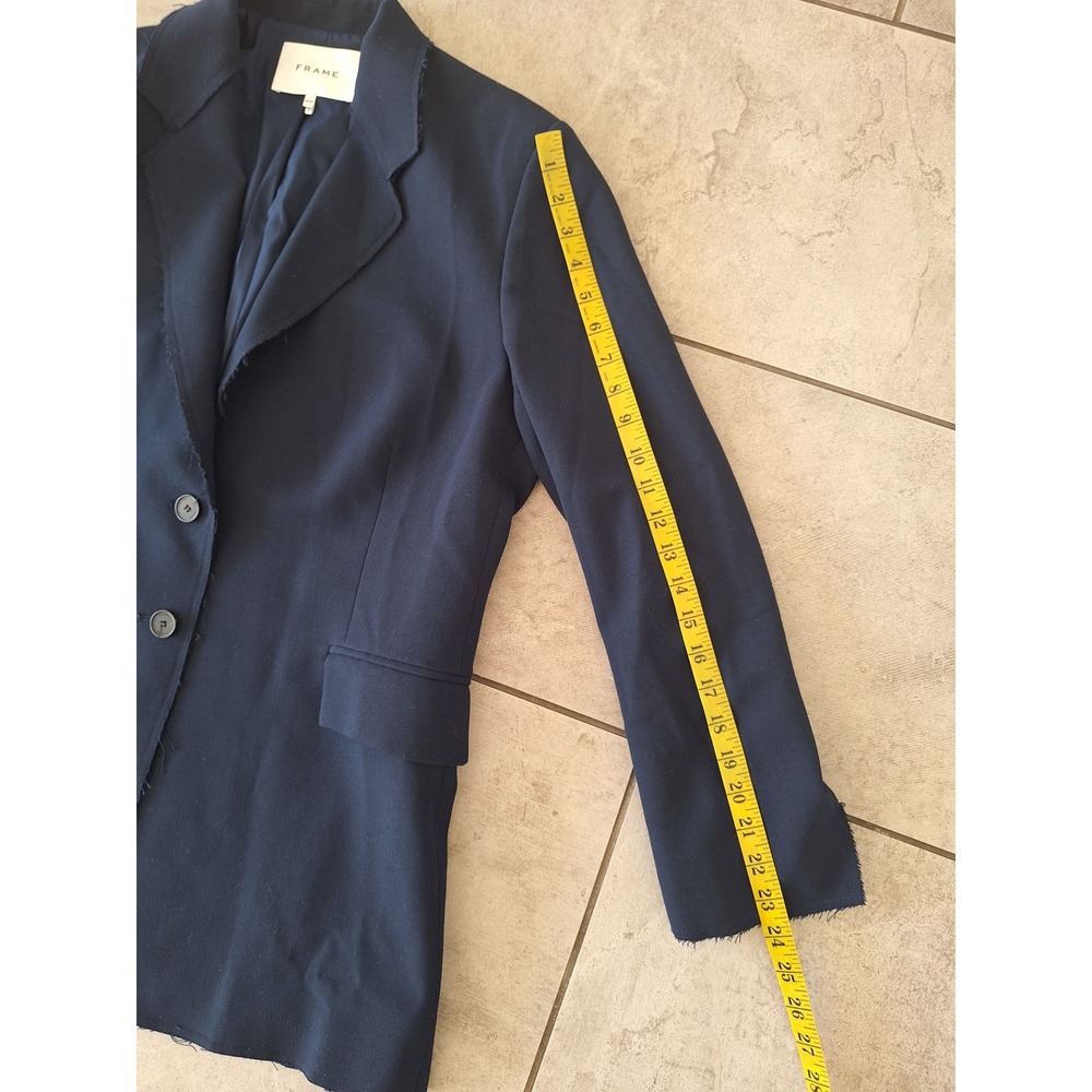 Frame Button Front Jacket In Navy‎ Size M - Picture 9 of 9
